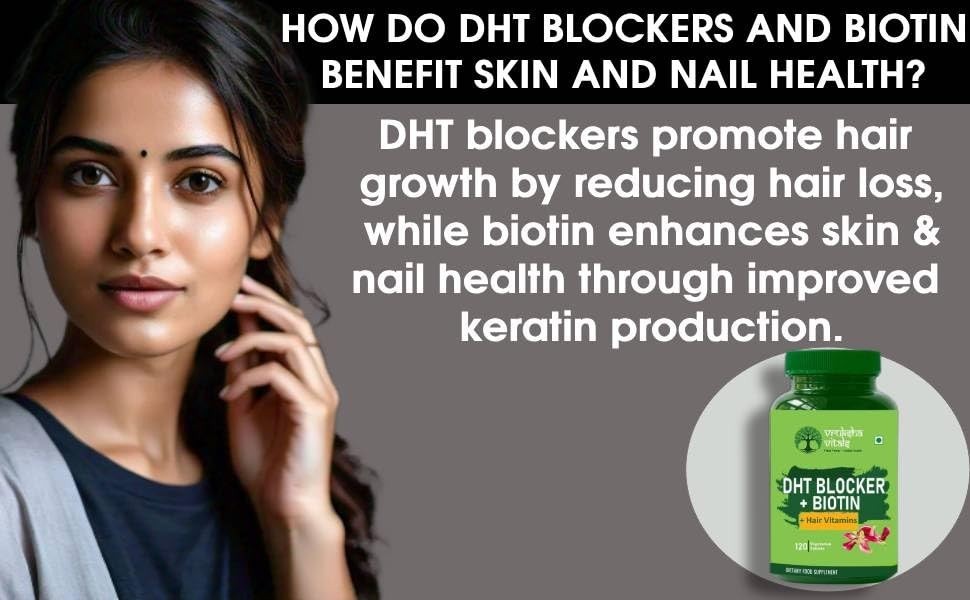 5 Pack VRUKSHA V.ITALS DHT Biotin 120 Tablets Support