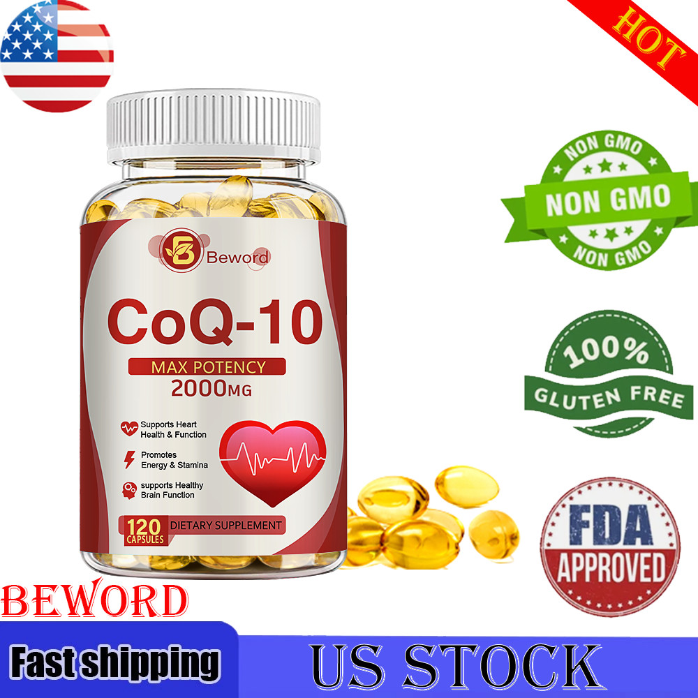 CoQ 10 CoEnzyme Q-10 200mg Support Heart Health,High Potency 120 Capsule
