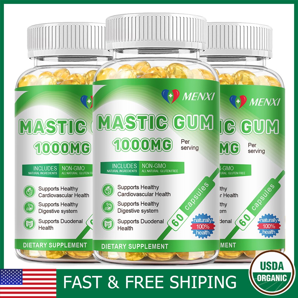 1000mg Mastic Gum Capsules – Support Gastrointestinal Health, Digestive System