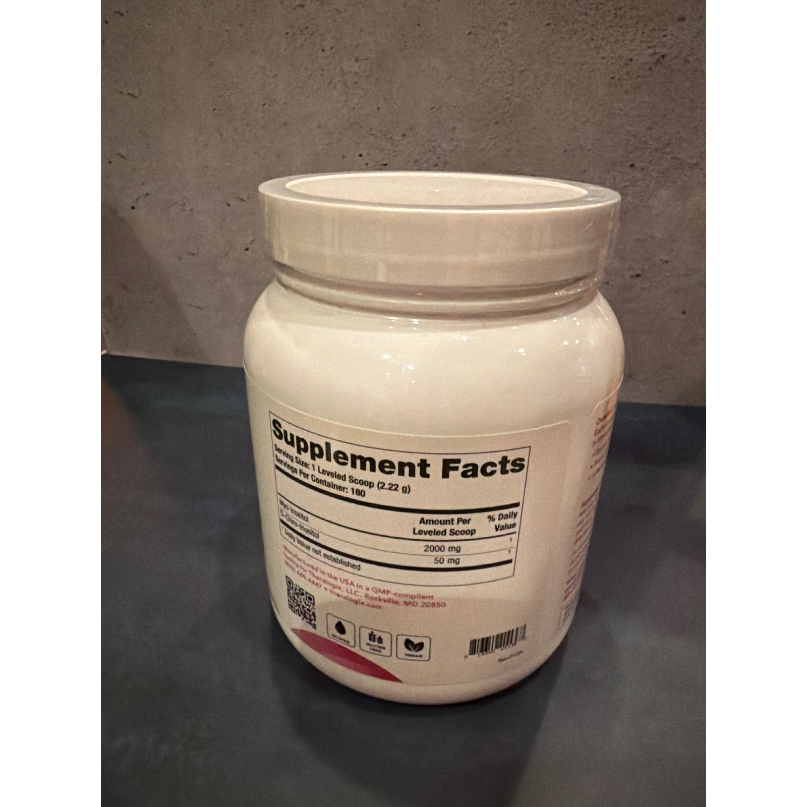 Theralogix Ovasitol Inositol Powder Supplement