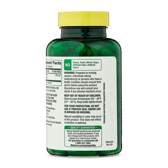 (2 Pack) Spring Valley Ginger Root 550 mg Capsules, 100 Count.