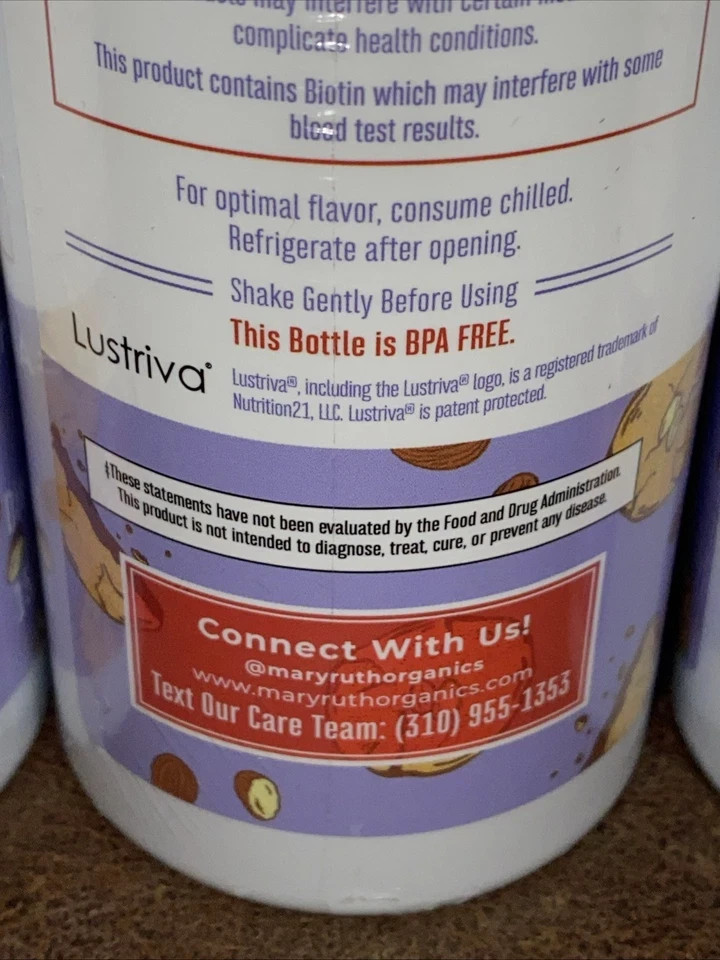 3 New Bottles Mary Ruth’s Hair Growth Max Liposomal Almond Cookie 15.22 floz Lot