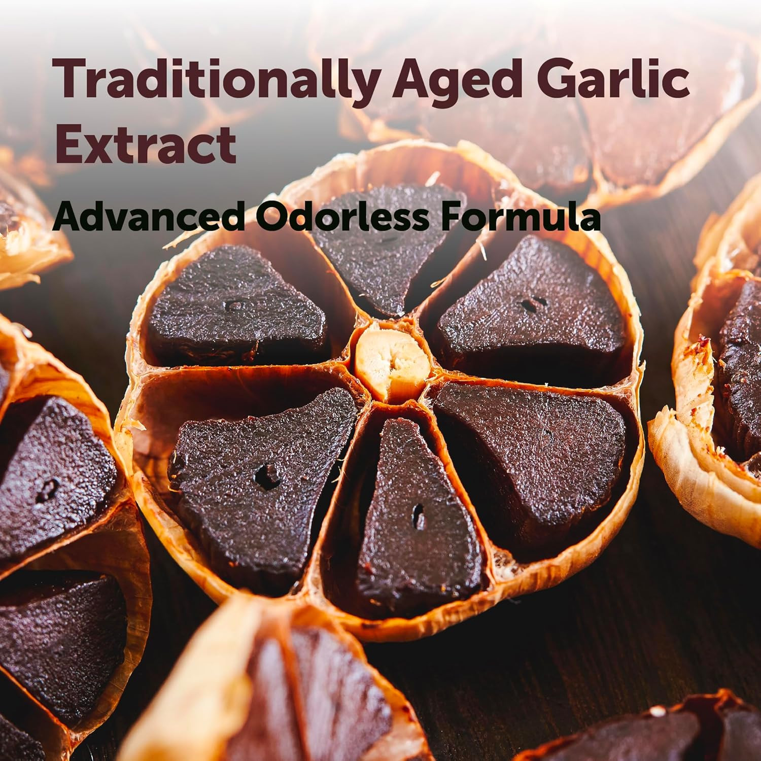 Odorless Garlic, 300 Softgels | 2 Years Aged Garlic Extract | Grown Allium Sativ