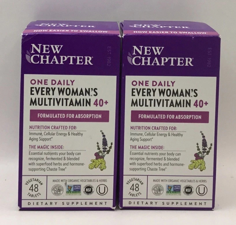 (2) New Chapter One Daily Every Woman’s Multi Vitamin 40+ 96 Ct CHOOSE EXP DATE