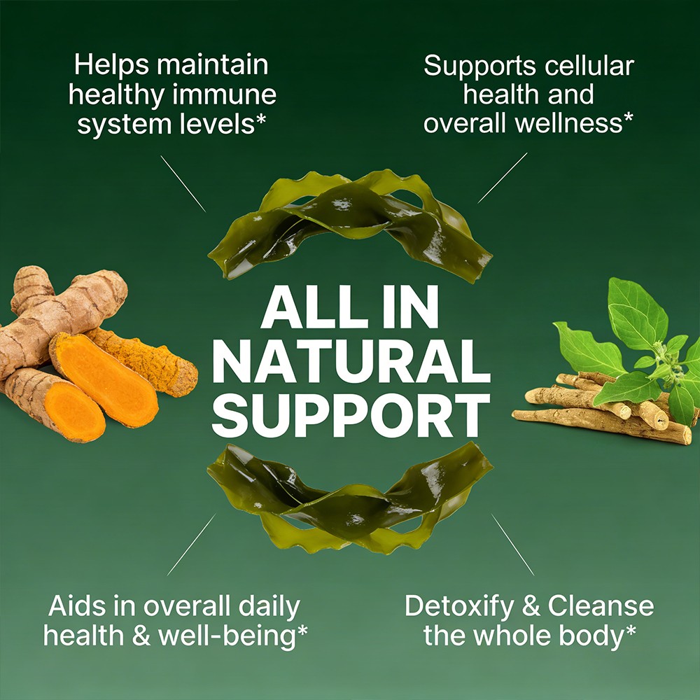 Immune Supplement,With Iodine Zinc Vitamin,Support Thyroid Health 120 Capsules