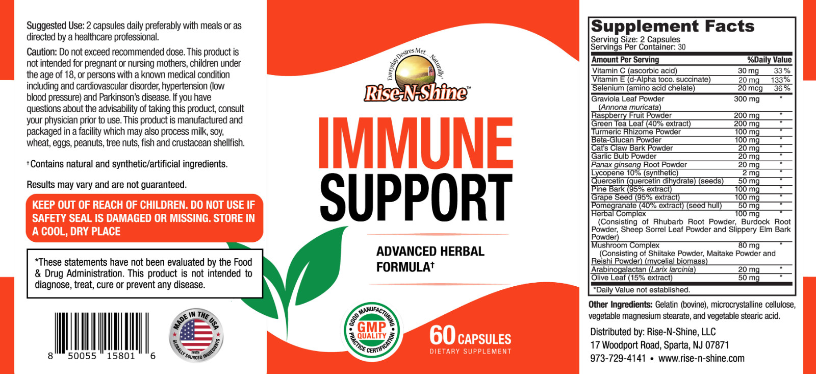 Immune Shield by Rise-N-Shine Buy 2 Get 1 FREE 3 Pack Immune