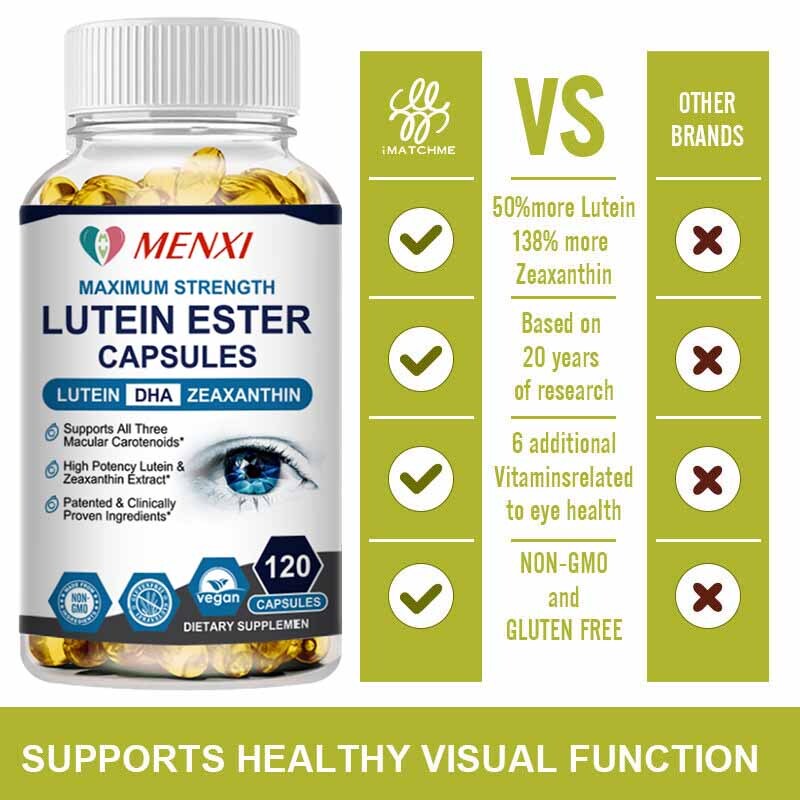 2Packs Eye Vitamins Lutein,Zeaxanthin,Relief Eye Strain,Vision Health,Supplement