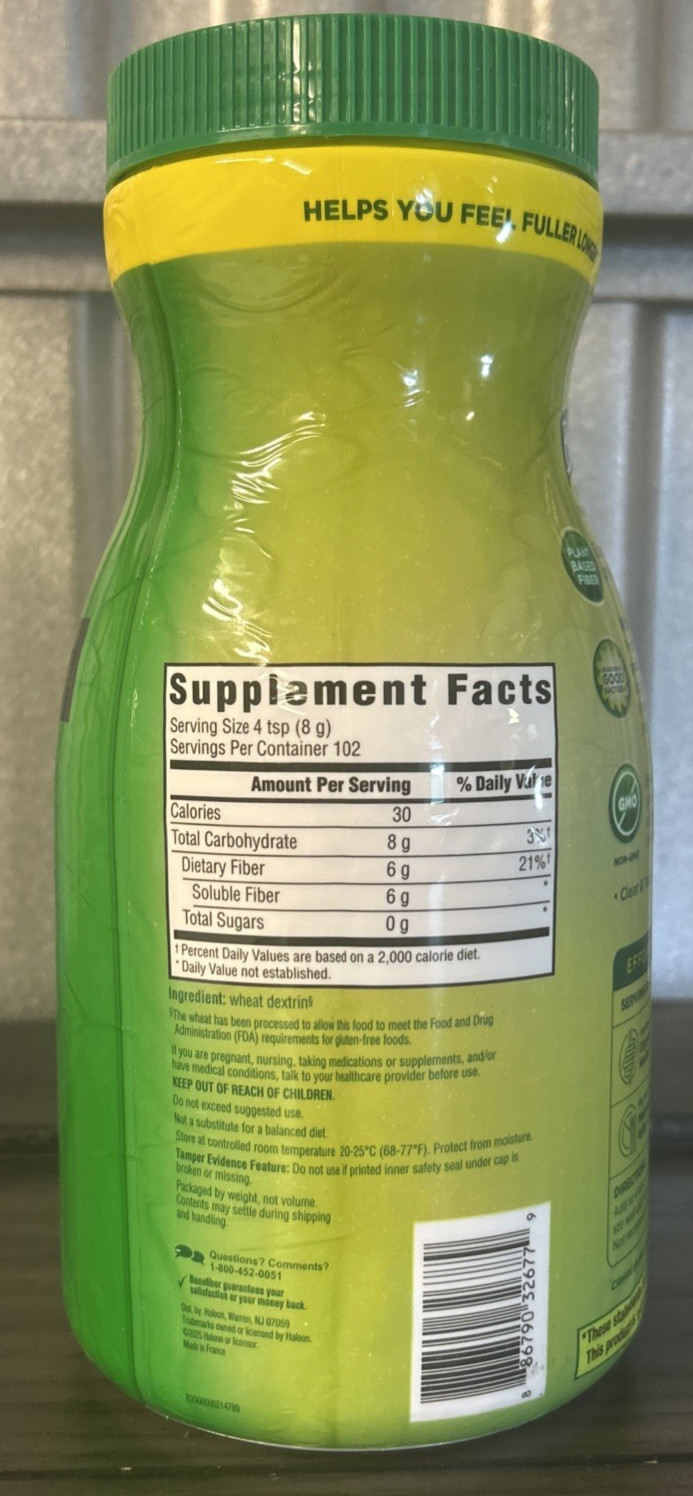 Benefiber Fiber Prebiotic Supplement Powder 410 Teaspoons 28.9 oz 3/2028