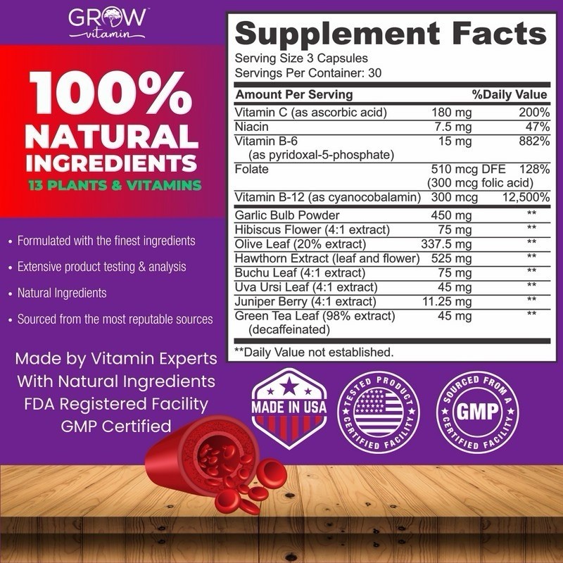Blood Pressure and Cholesterol Lowering Support Supplement.All Natural