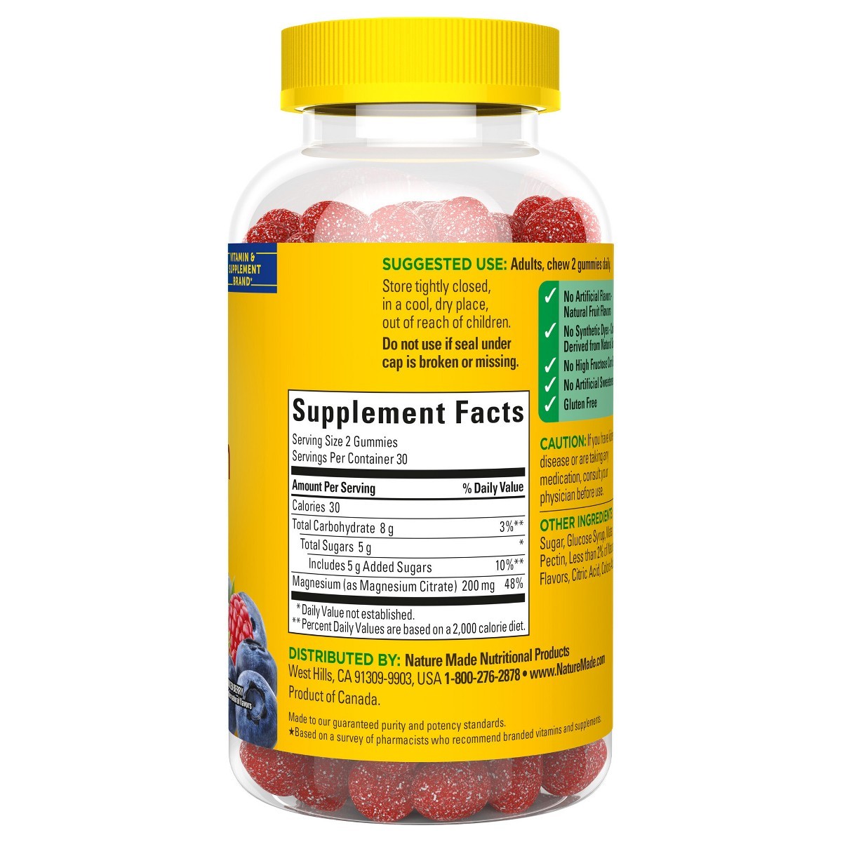 Nature Made High Absorption Magnesium Citrate 200 mg per serving, 60ct