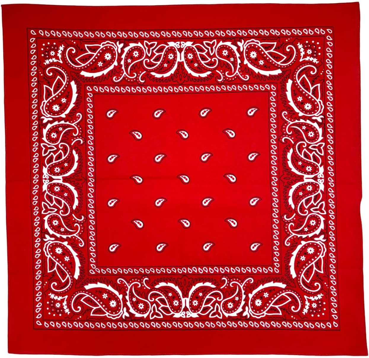 Extra Large Bandana 27” x 27” 100% Cotton for Men & Women Paisley Handkerchief H