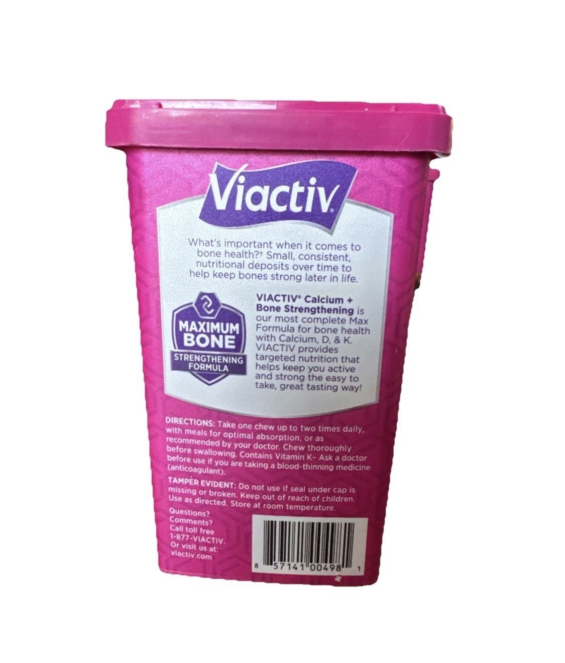 Viactiv Calcium Plus D Caramel Soft Chews – 100 Count Best By 07/2026