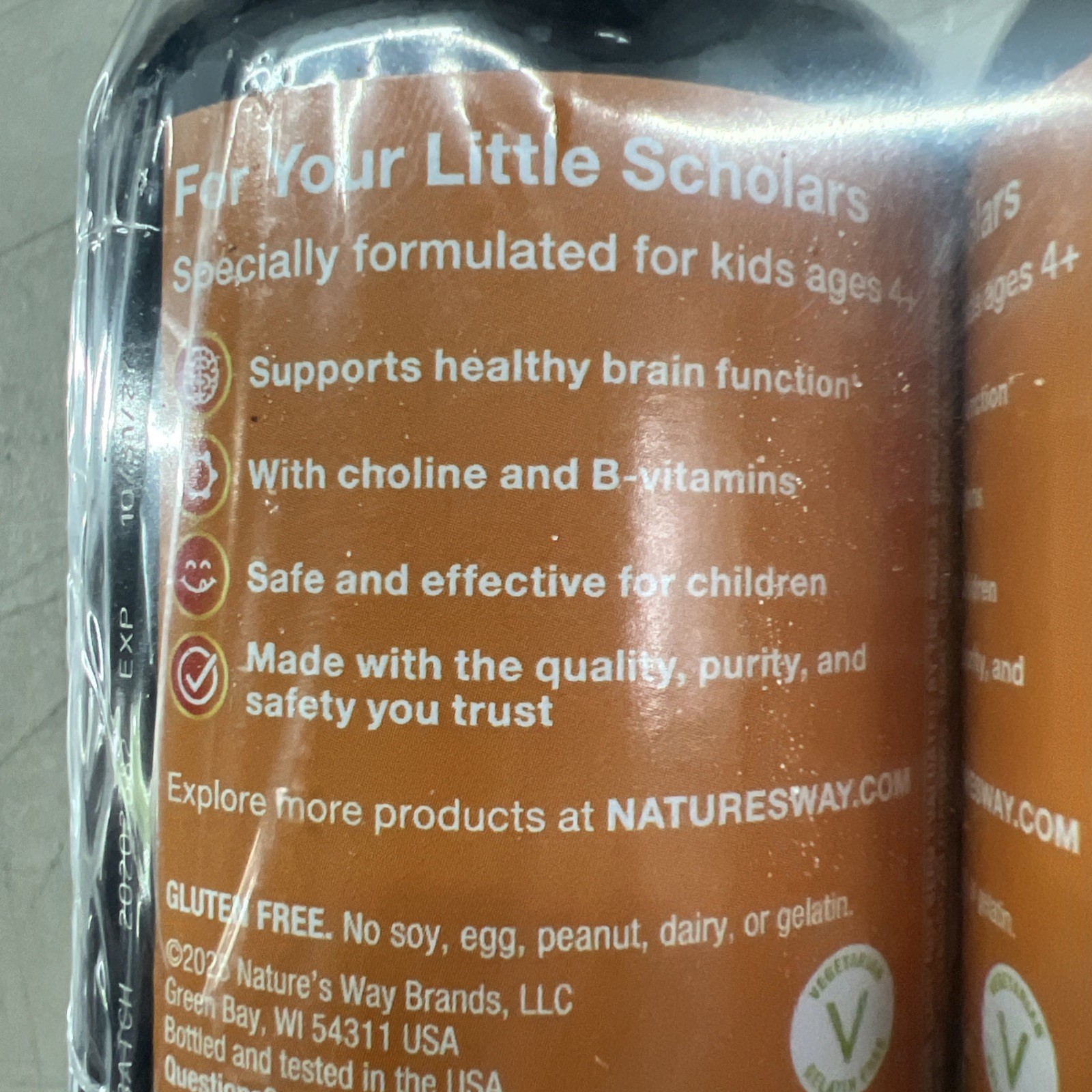 2 Bottles (120 Pcs) Nature’s Way Kids Brain Builder Gummies, Lemonade EXP 10/27