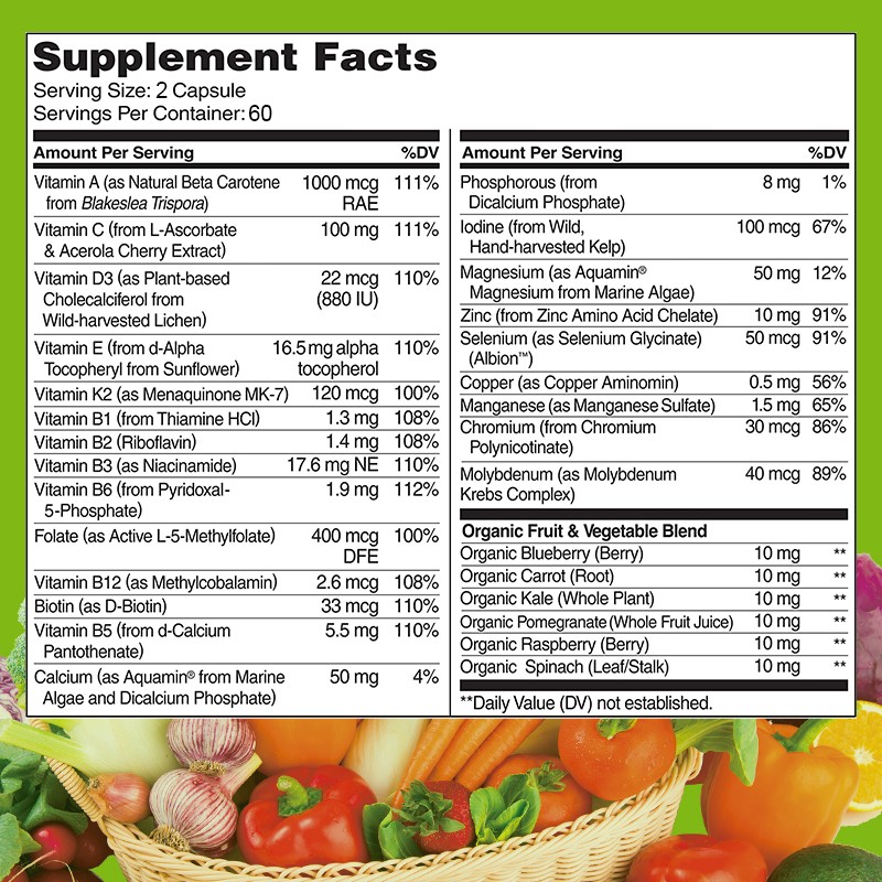 Multivitamin Highest Potency Daily Vitamins & Minerals Supplement 240Capsule