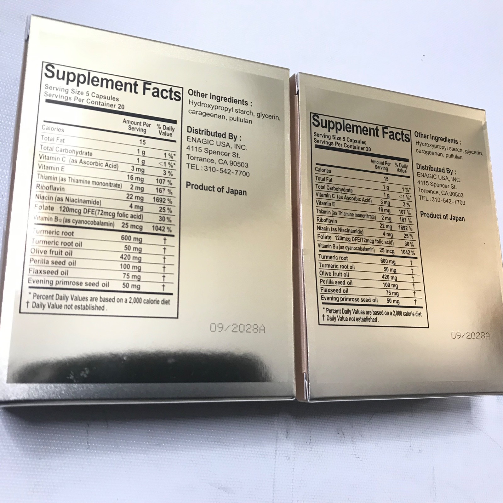 10 Boxes Turmeric Kangen Ukon Turmeric ENAGIC 100 Vegan Soft gels. Exp 09/2028