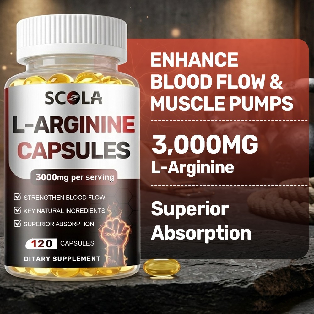 60/120PC L-Arginine 3000 MG, Extra Strength Nitric Oxide & Circulation Boost