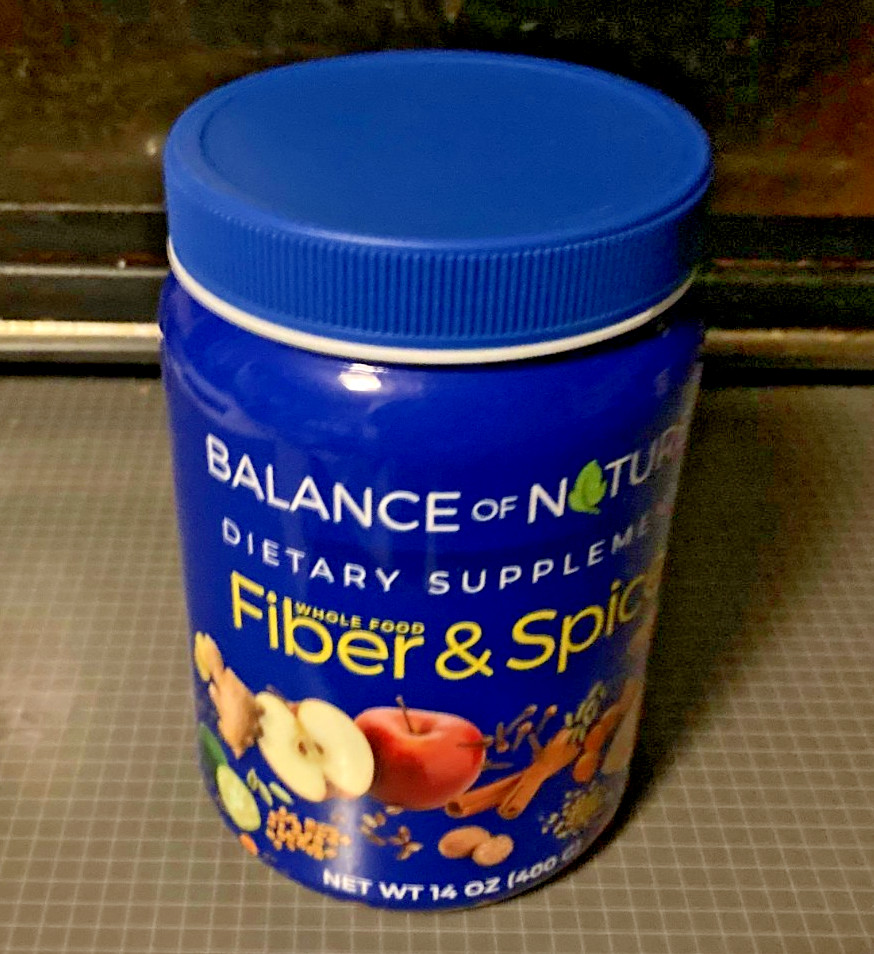 Balance of Nature Fiber & Spice Psyllium Flax Seed Turmeric Apple Supplement New