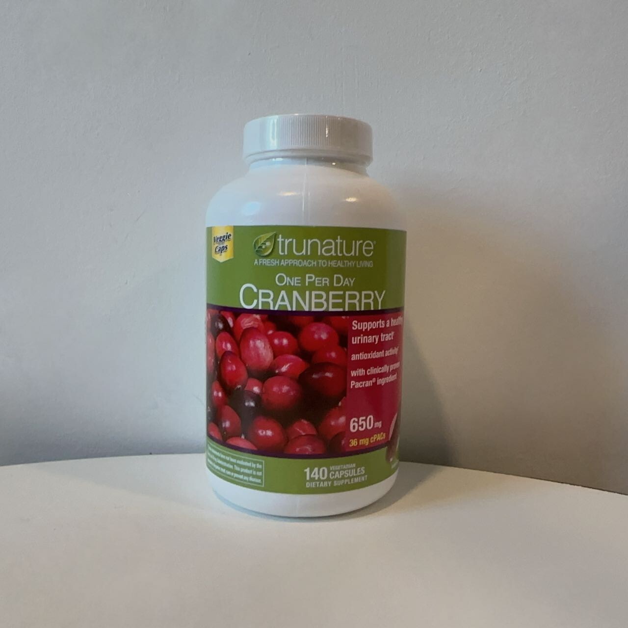 trunature CRANBERRY 650mg, 140 Vegetarian Capsules EXP – 03/26