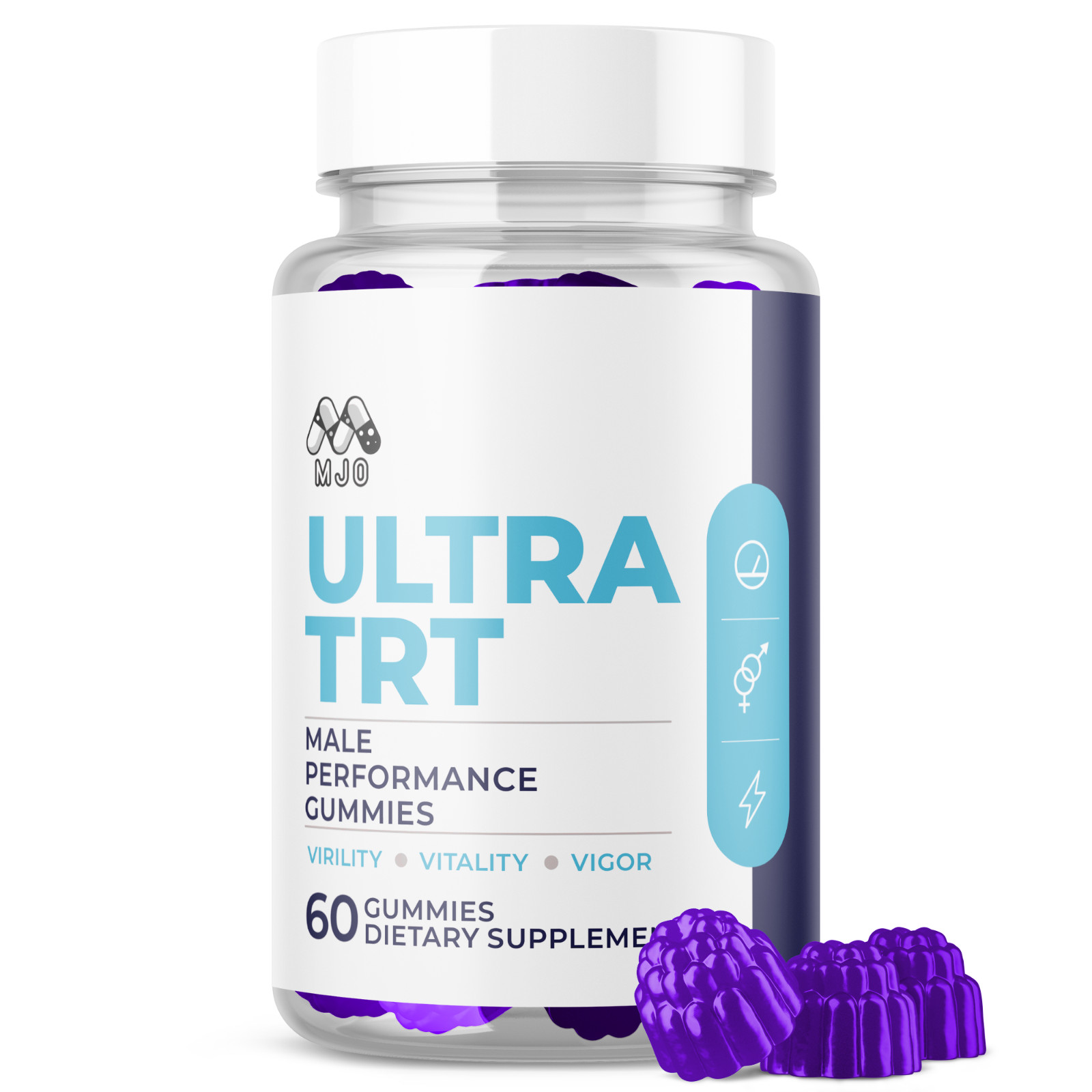 (1 Pack) Ultra TRT Male Gummys Advanced Male Health Support UltraTRT 60 Gummies