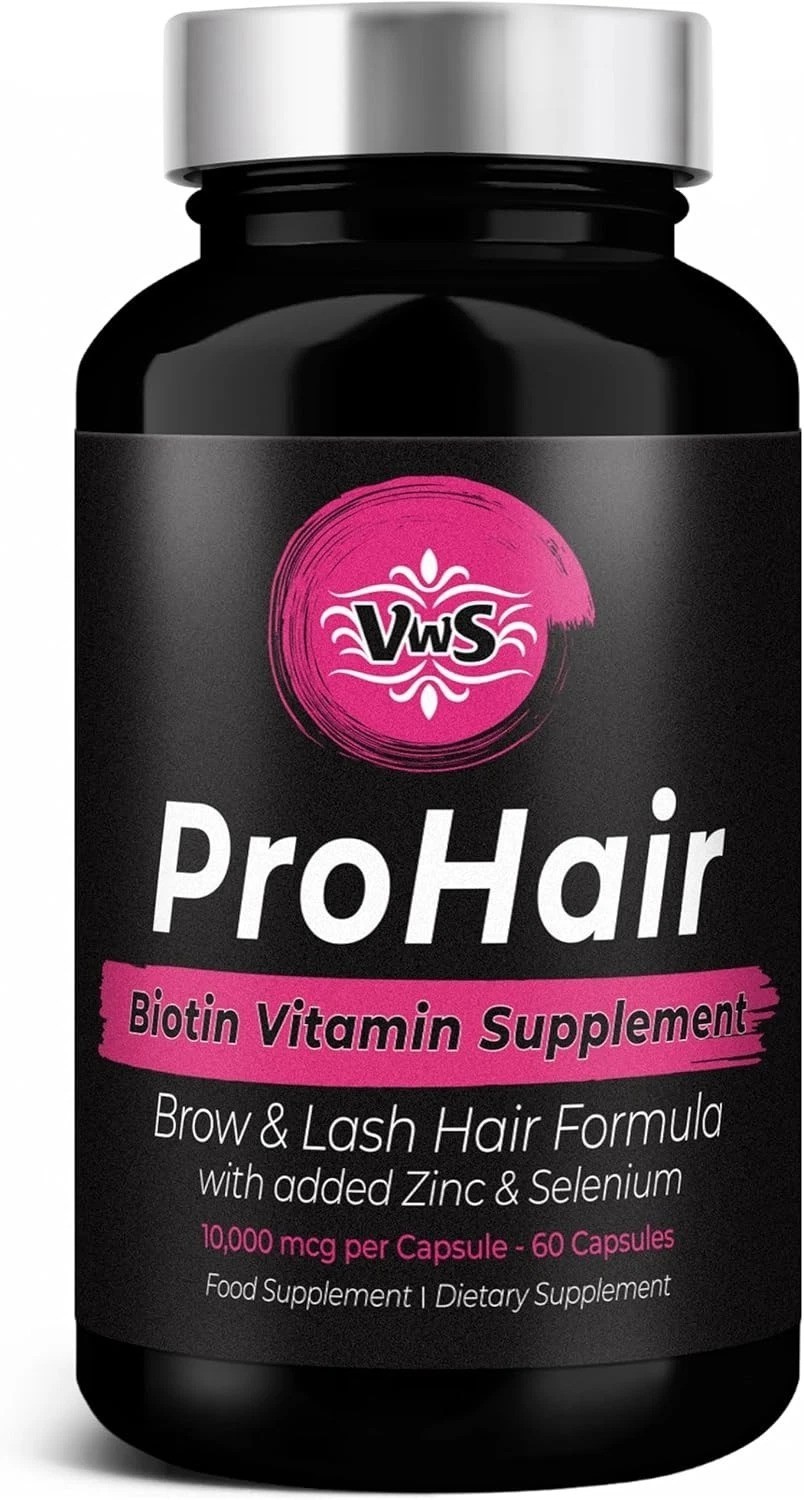 Biotin 10,000 mcg Dietary Supplement w/Zinc & Selenium to Promote Thicker Hai…