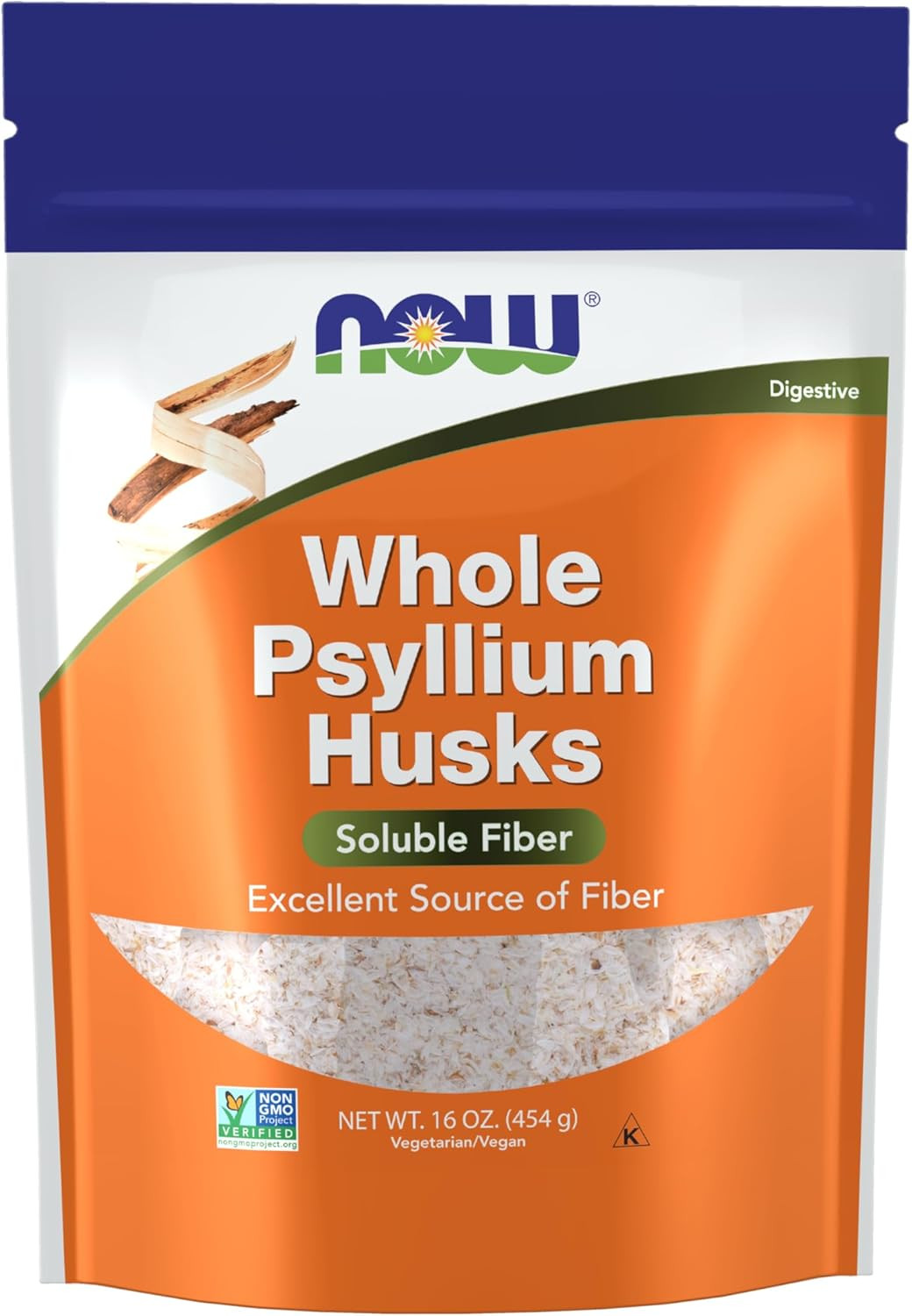 Supplements, Whole Psyllium Husks, Non-Gmo Project Verified, Soluble Fiber, 16-O