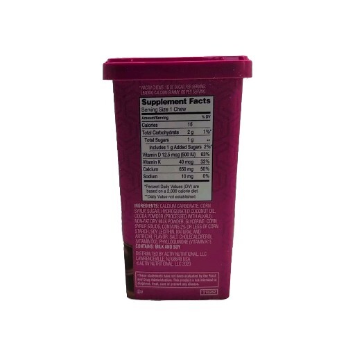 Viactiv Calcium+ Bone Health Milk Chocolate Soft Chews 100 Ct. Exp: 05/2026