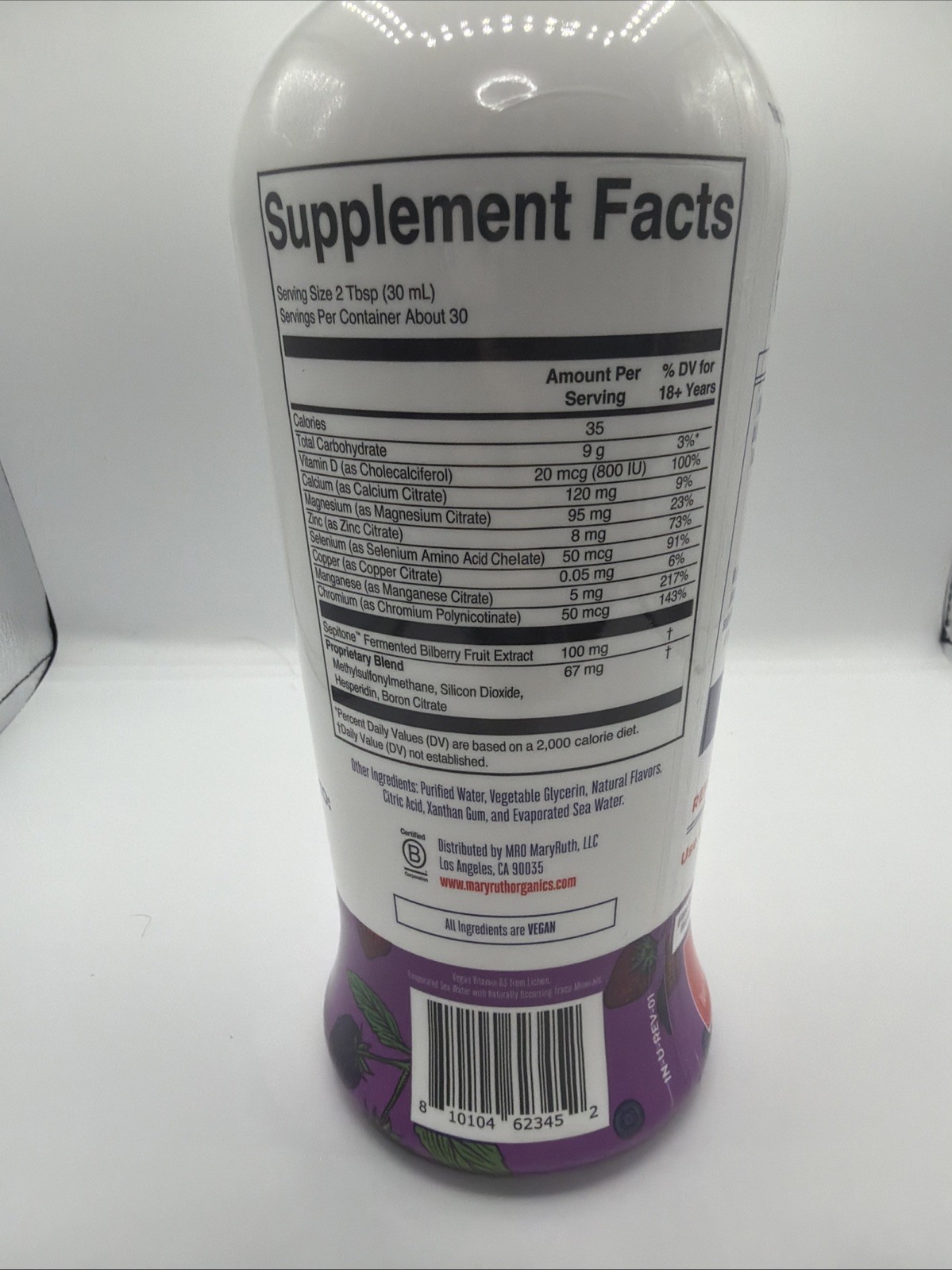 MaryRuth’s Liquid Nighttime Multimineral+ Skin Renew Berry Dream 30 FL Oz 3/2027