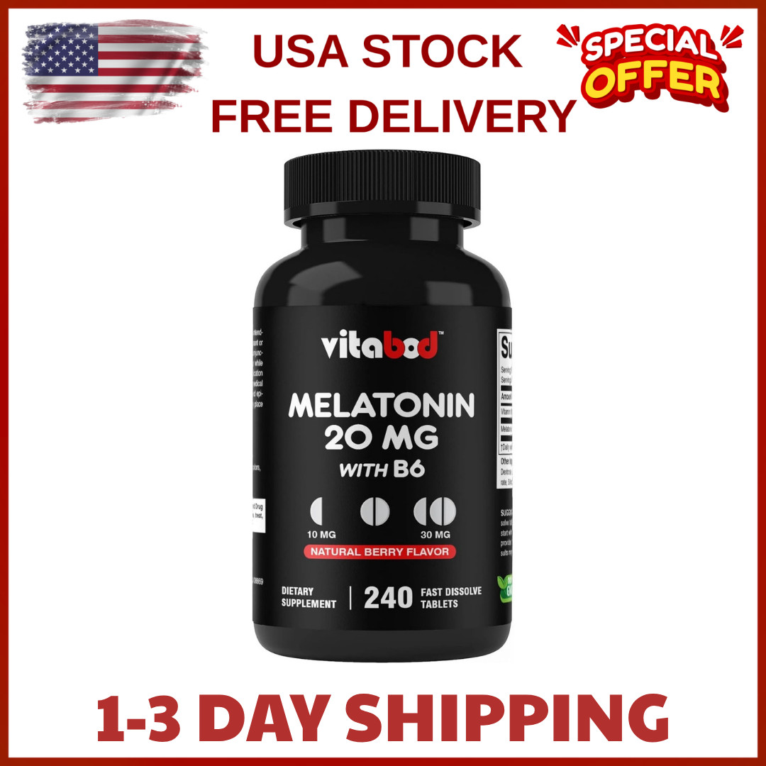 Relaxial Melatonin 20mg | High Potency Sleep Support | 240 Fast Dissolve Tablets