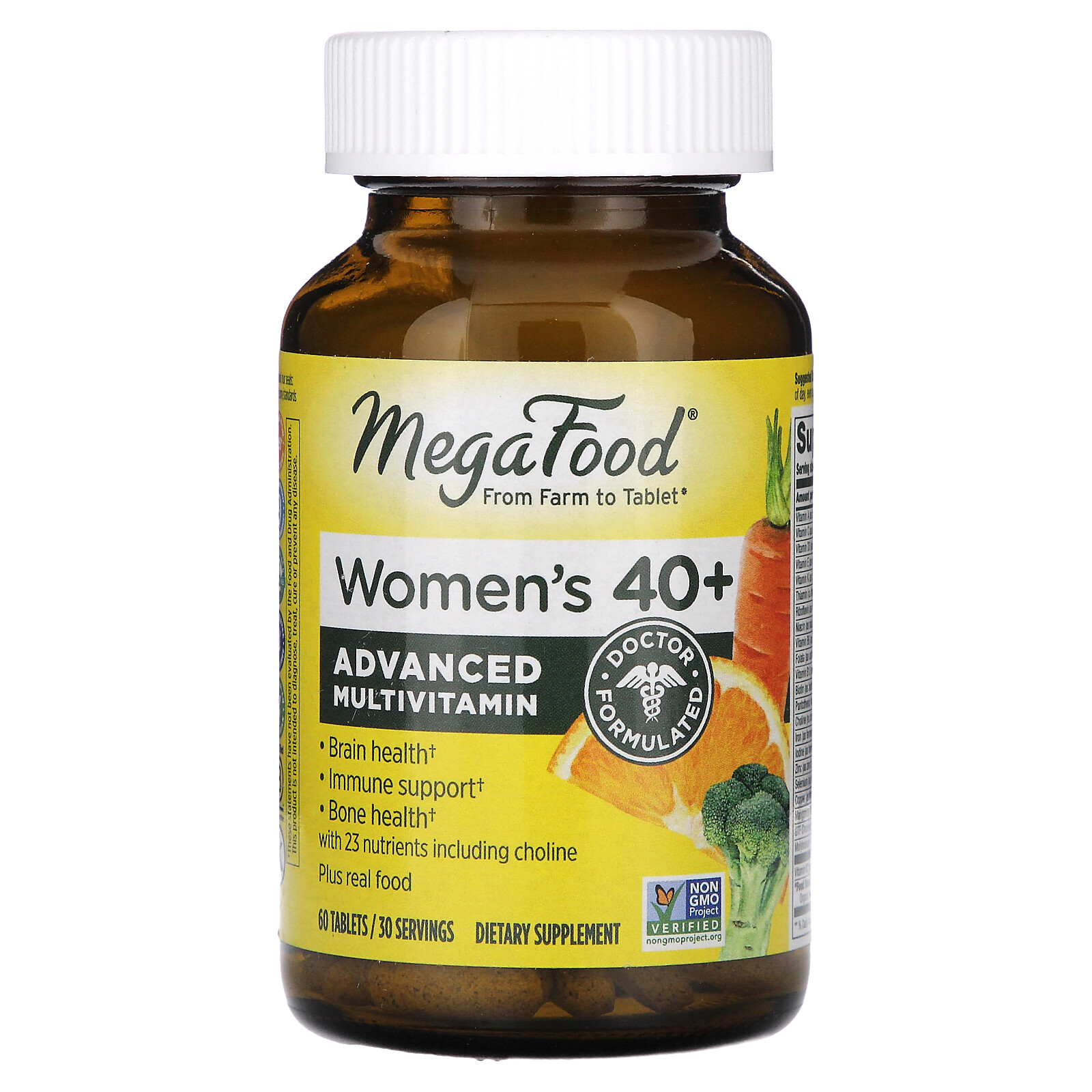 MegaFood Multi for Women 40 60 Tablets Dairy-Free, Gluten-Free, Kosher, NSF