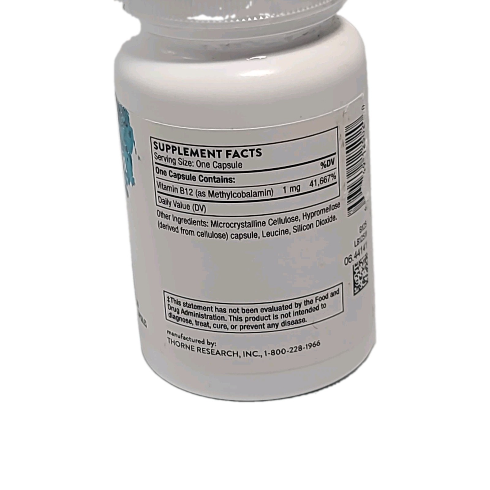 VITAMIN B12 ( 60 CAPSULES ) Sealed by Thorne • EXP : 02/2028 GLUTEN FREE