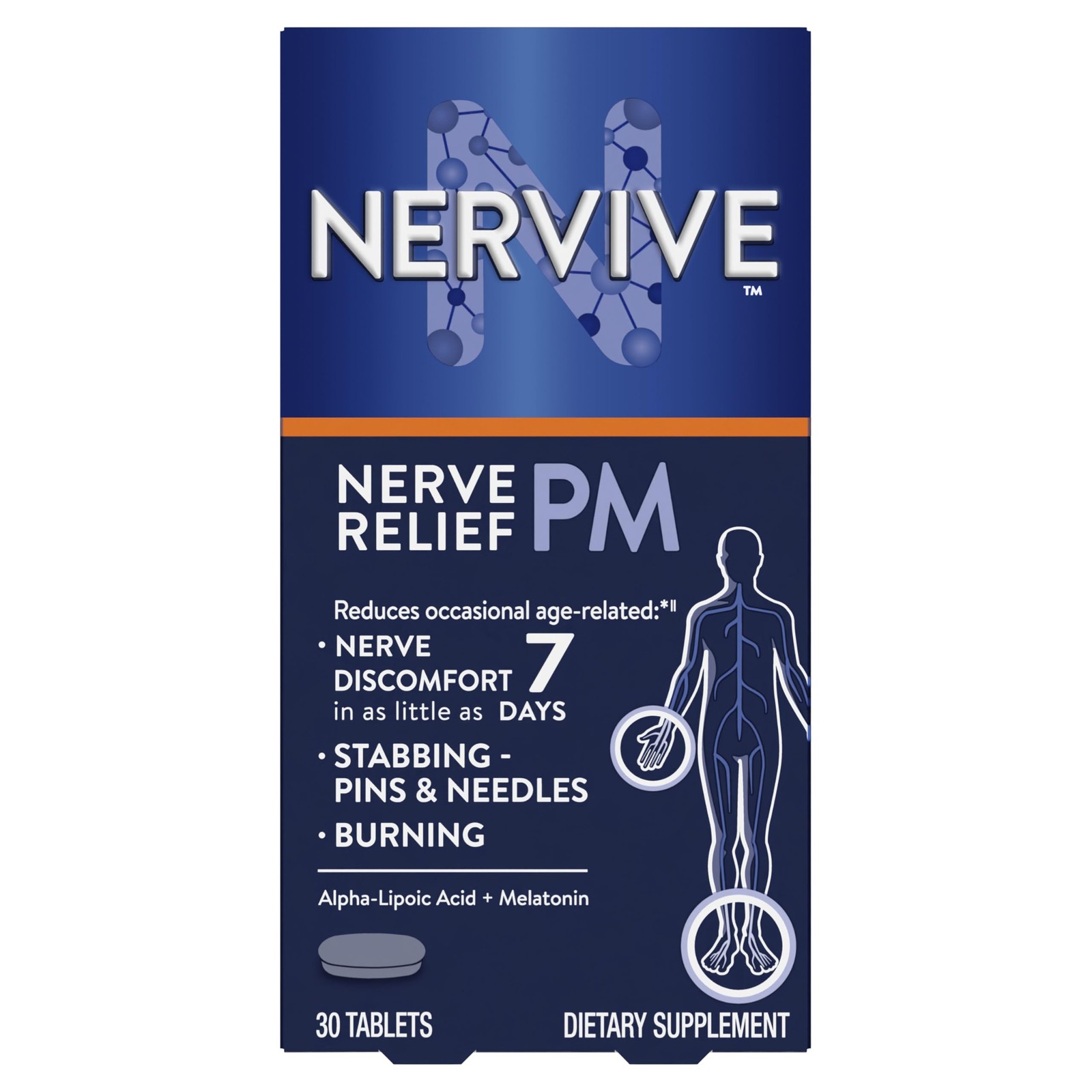 Nervive Nerve Relief PM, Occasional Discomfort II, 30 Count (Pack of 1)