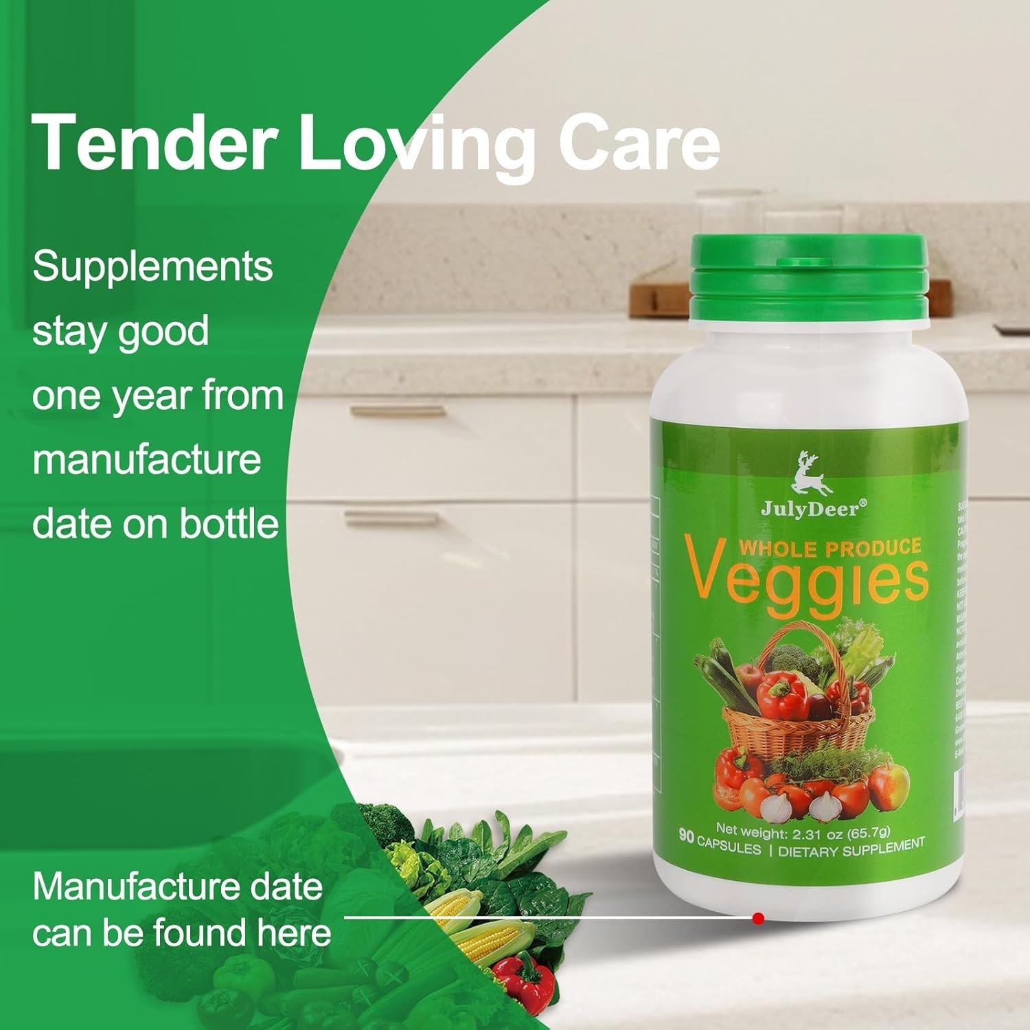Fruits and Veggies Supplement Balance of Daily Nature 180 Capsules – 2 Bottles