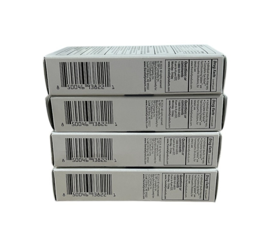 4x TRP Natural Eyes Complete Eye Dry Red Relief Supplement 4x 48 Tablets Exp4/27