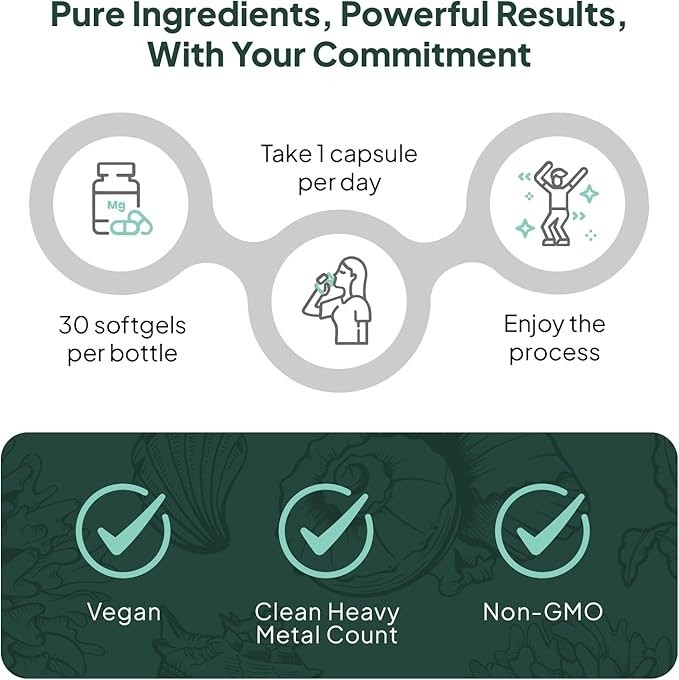 Organics Ocean Better D3 + K2 Organic Vegan Supplement 30 Softgels