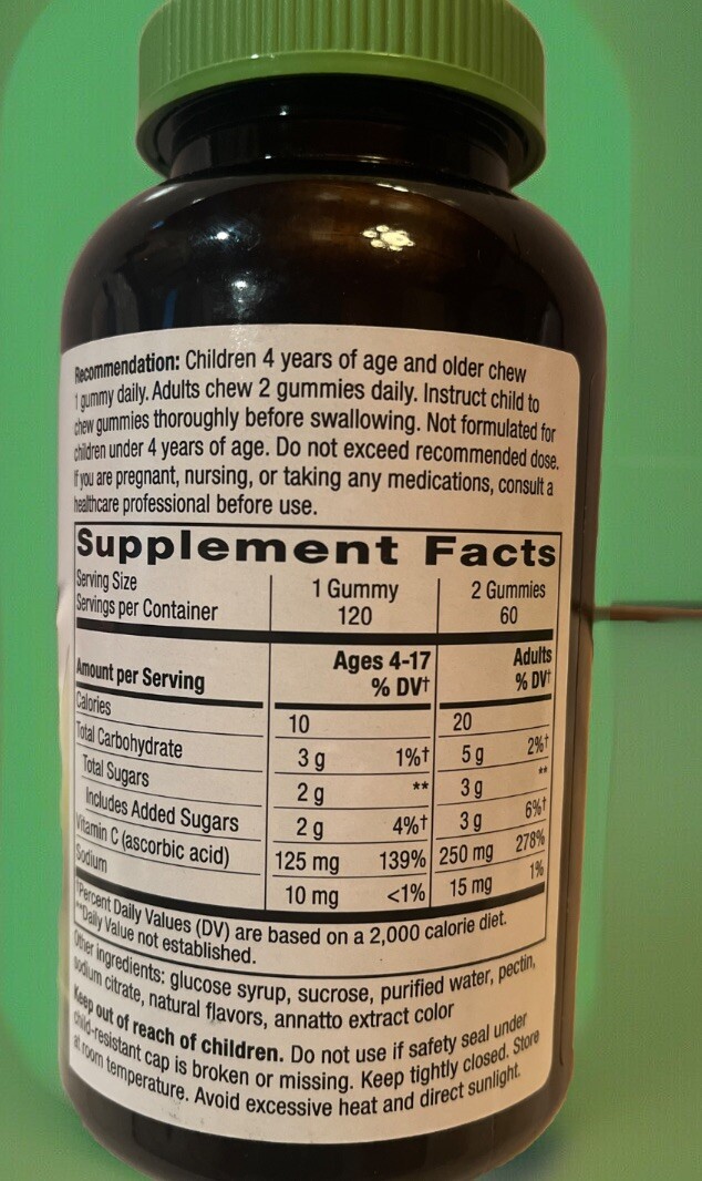 Nature’s Way Vitamin C 120 Gummies, Supports Immune Health Exp:02/2026