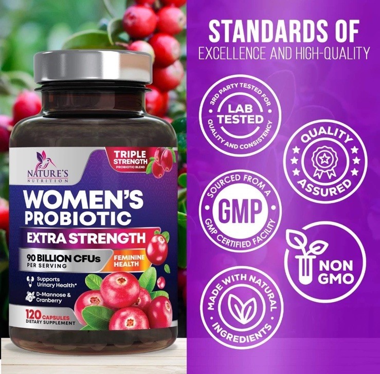 2-Formulated Probiotics for Women with Prebiotics – Womens Probiotic for Support