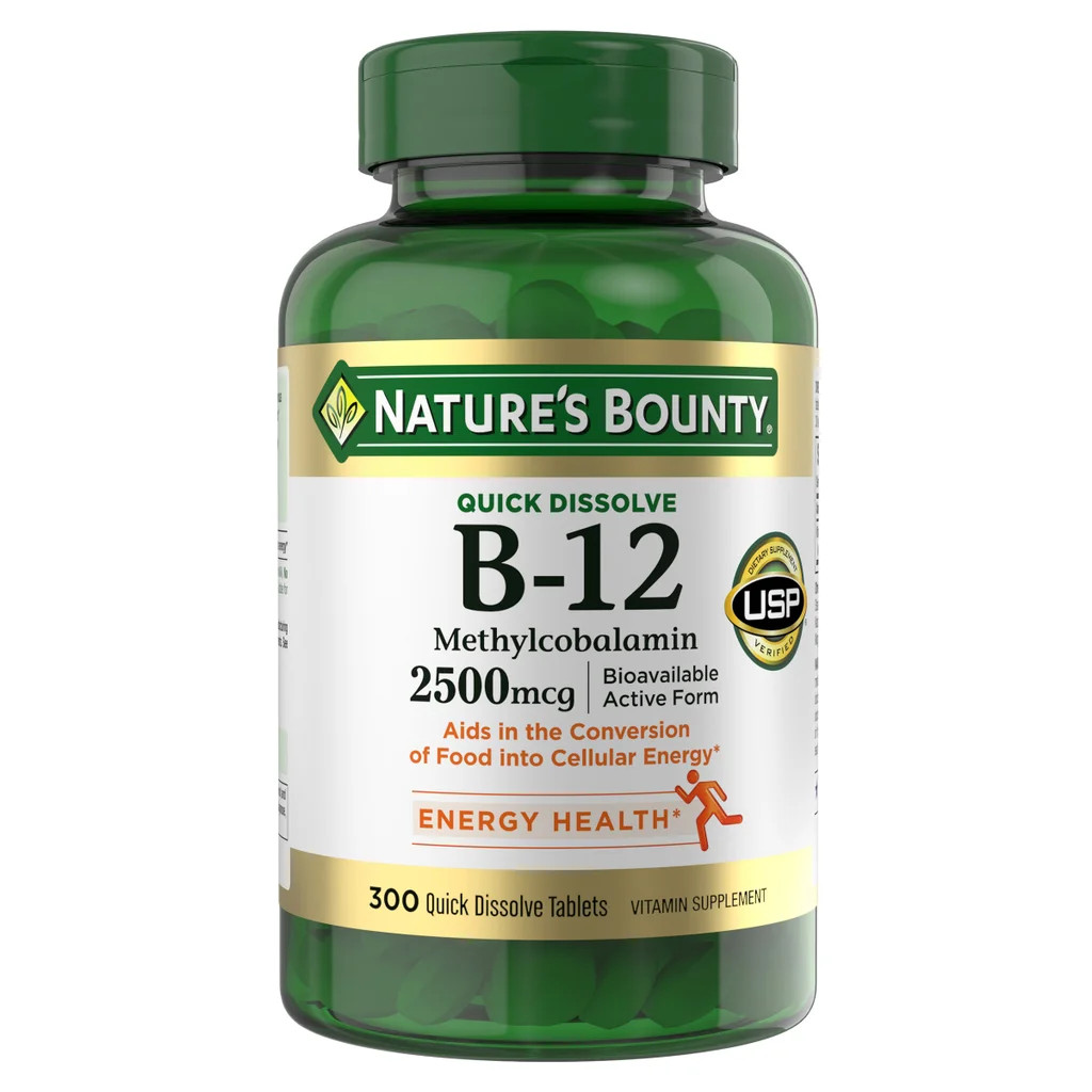 Nature’s Bounty Vitamin B-12 2500 mcg, 300 Quick Dissolve Tablets
