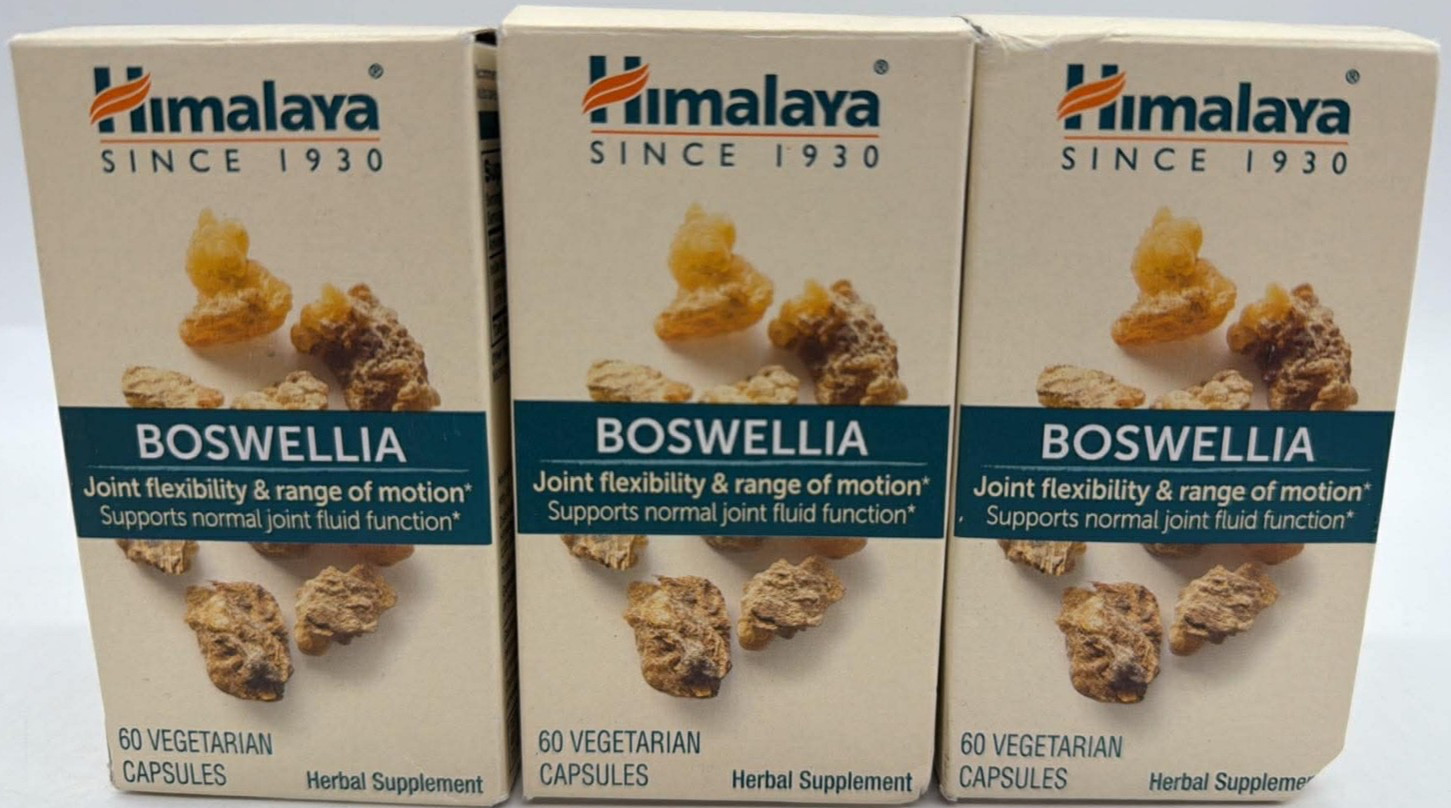 3PK Himalaya Boswellia ~ 60 Veg. Capsules EACH ~ EXP 1/27+ ~ SEALED ~ FAST SHIP