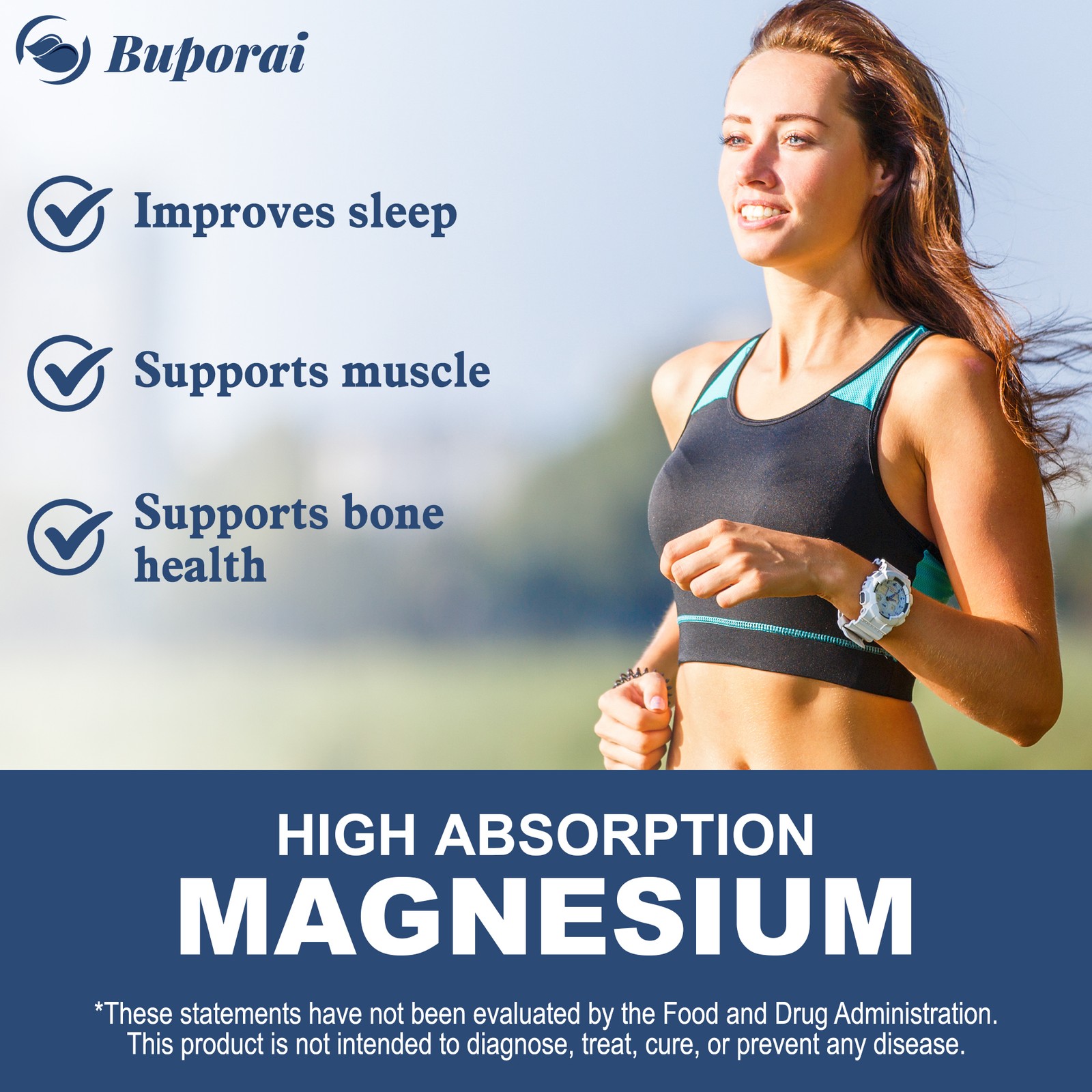 Magnesium – High Absorption Glycinate Lysinate – Muscle, Nerve and Bone Health