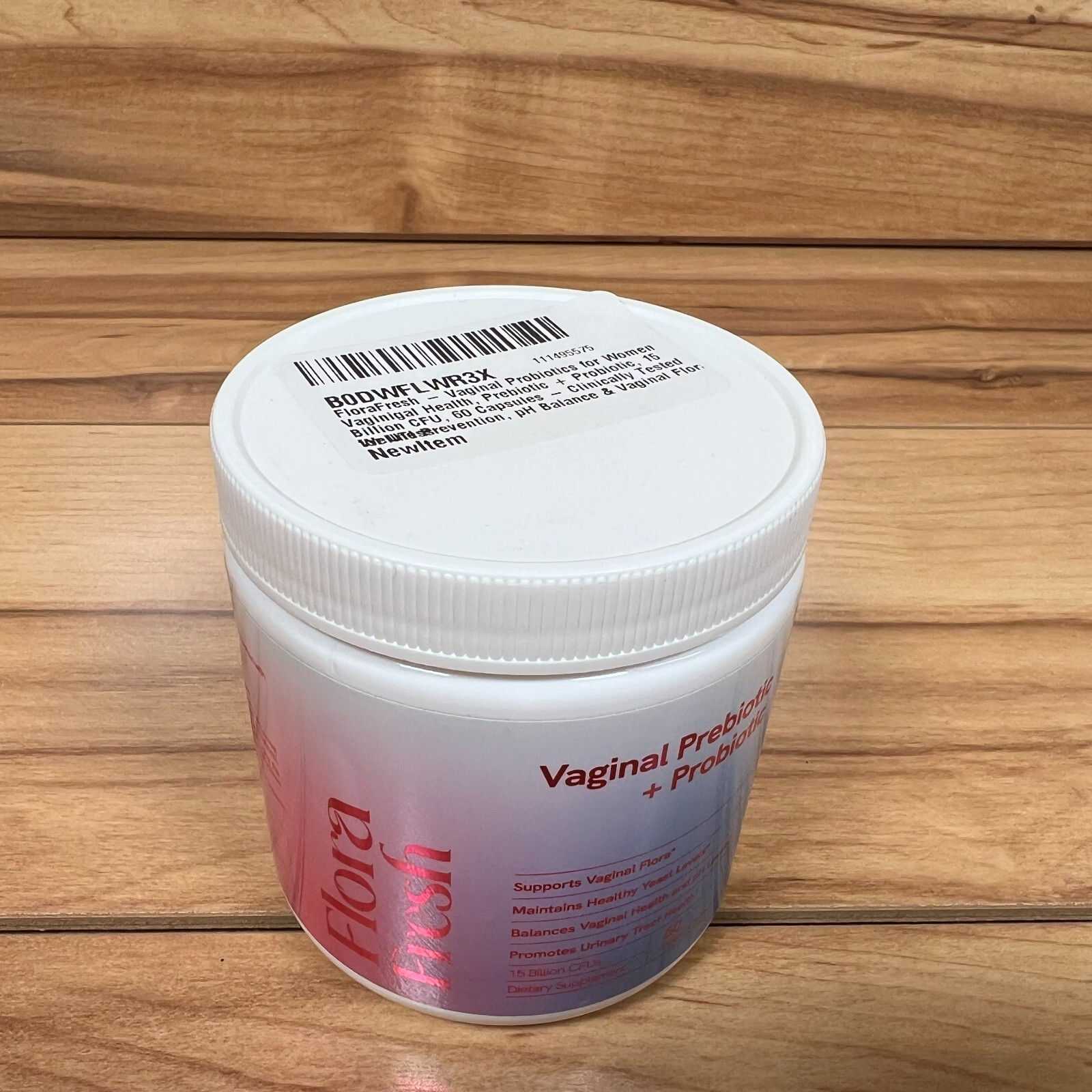 Wellness Nest Flora Fresh Vaginal Probiotics 15 Billion CFUs 60 Capsules 02/2026
