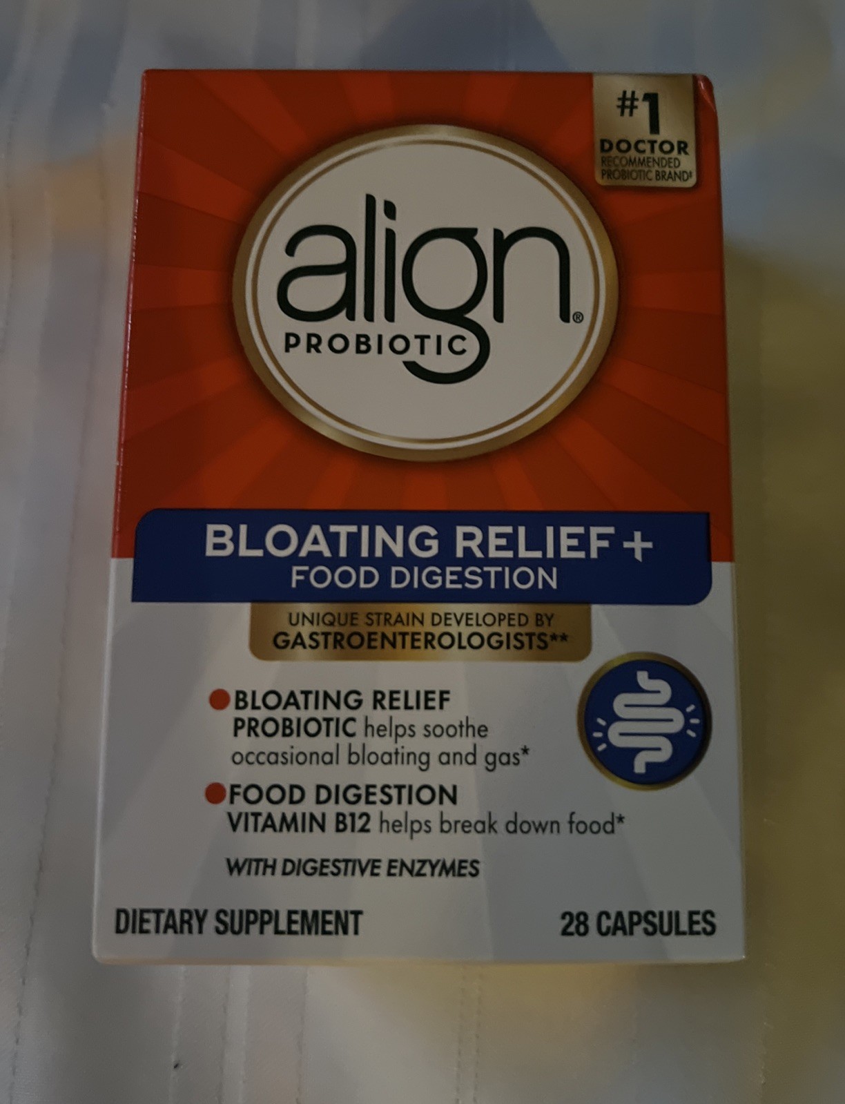 Align Probiotic Bloating and Gas Relief and Food Digestion – 28 Capsules 6/27
