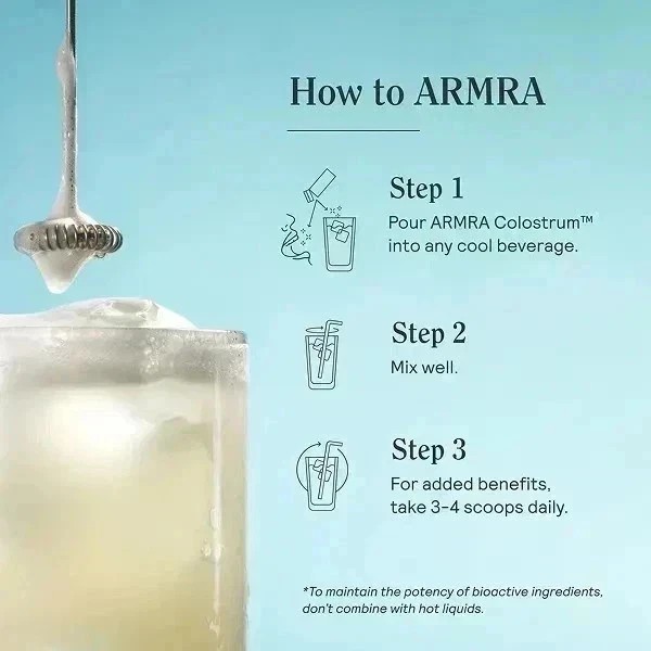 ARMRA Colostrum Superfood Grass-Fed Immune Fitness Brain Benefits Unflavored New