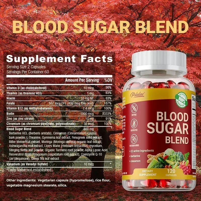 Blood Sugar Blend 240pcs – Balanced Blood Sugar Metabolism,Improves Hypoglycemia
