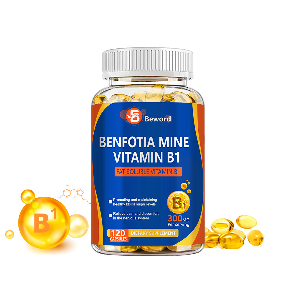 300mg Benfotiamine Capsules Fat Soluble Thiamine Vitamin B1 NON-GMO,Gluten Free