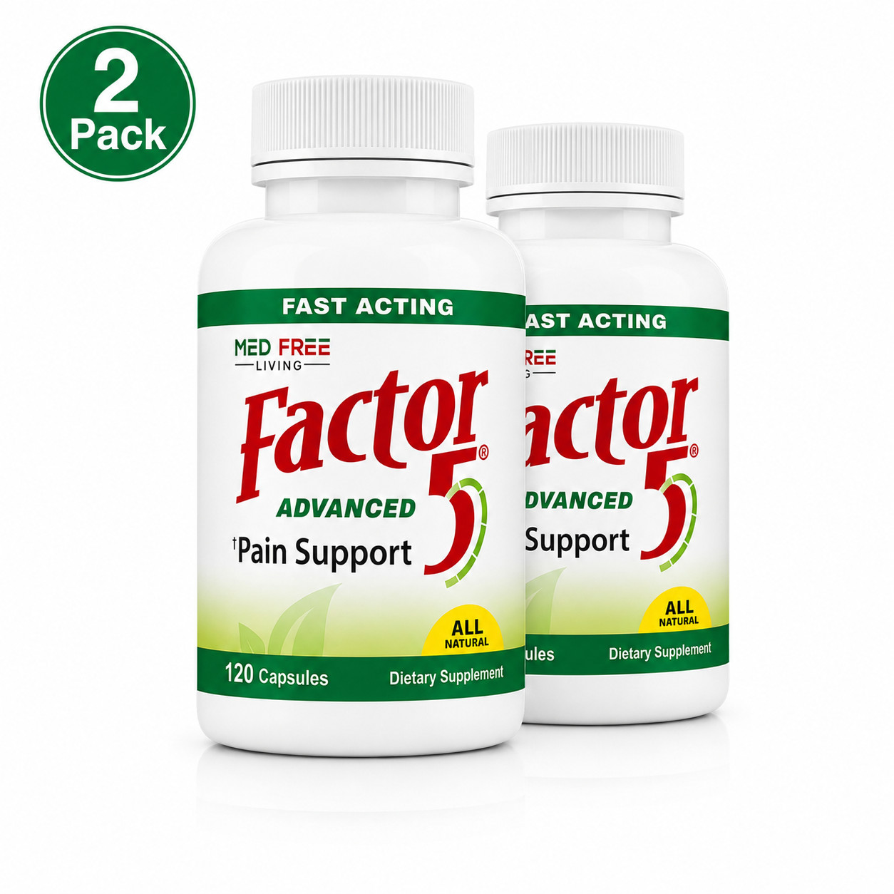 Med Free Living Factor 5 Advance Joint Support 2 Bottles