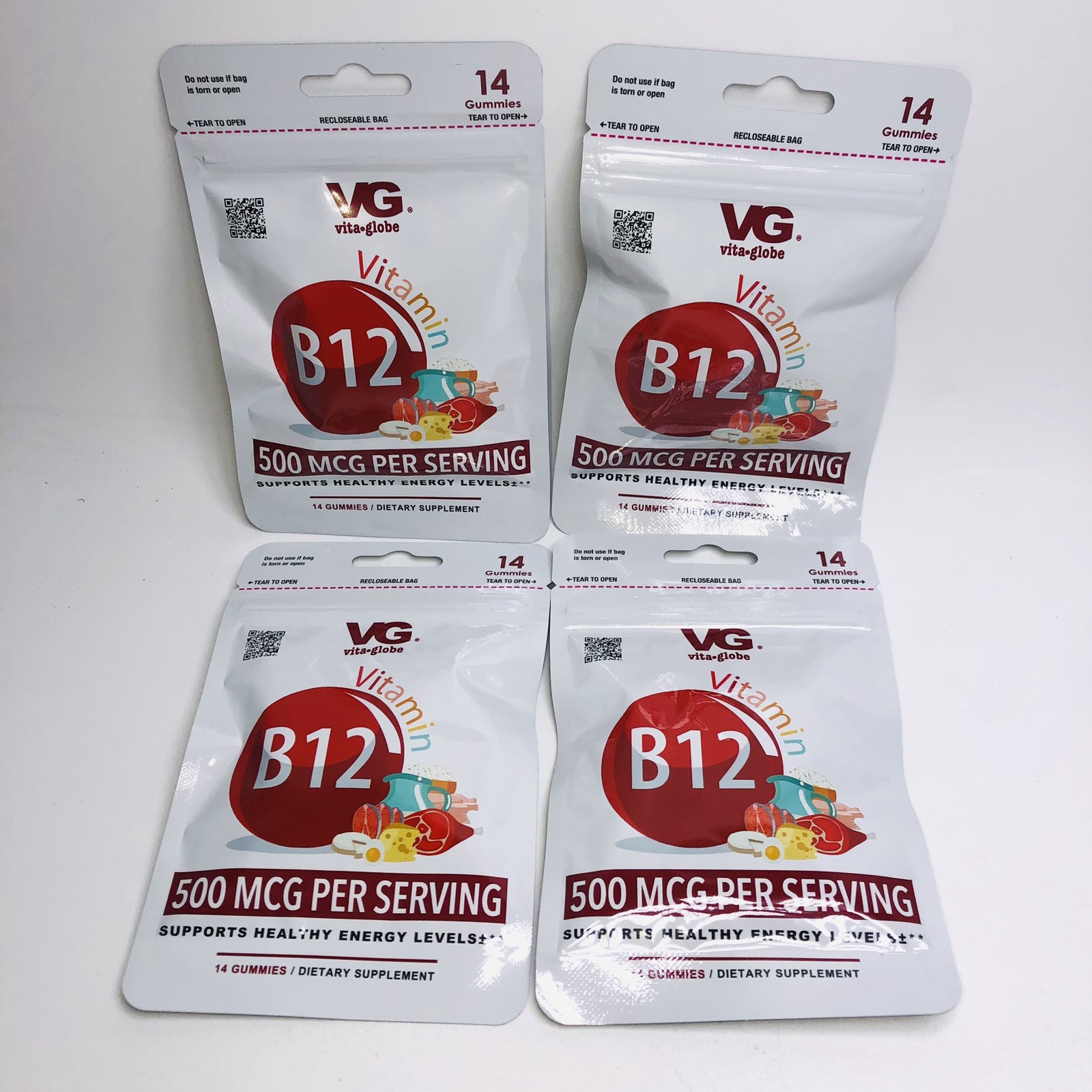 Premium B12 Vita Globe Gummies 14 in each pack Energy Metabolism Exp.02/2028