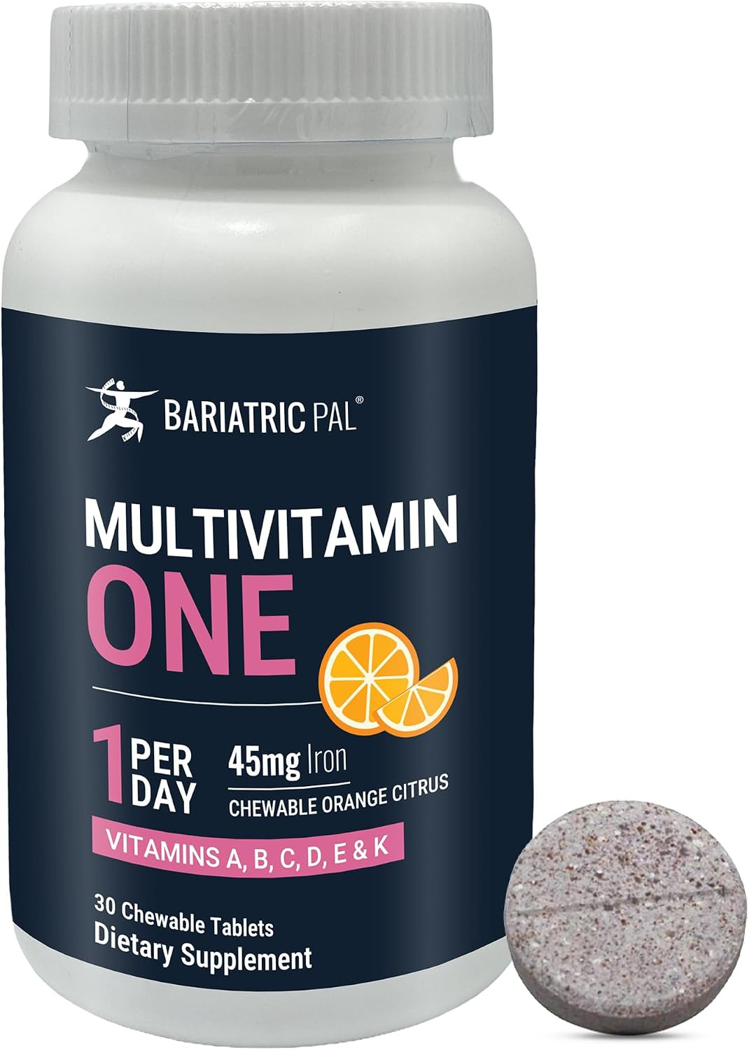 Multivitamin ONE 1 per Day! Bariatric Multivitamin Chewable with 45 Mg of Iron |