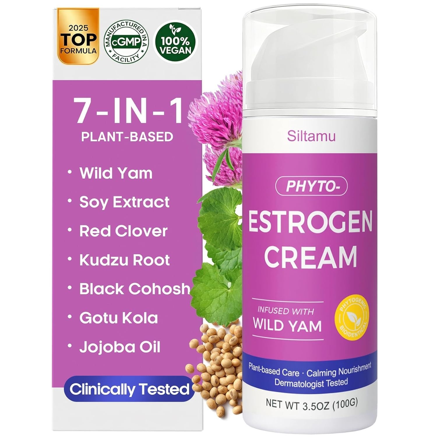 Hydrating Estrogen Cream for Women – Pueraria Mirifica Skin Firming, 3.5 oz