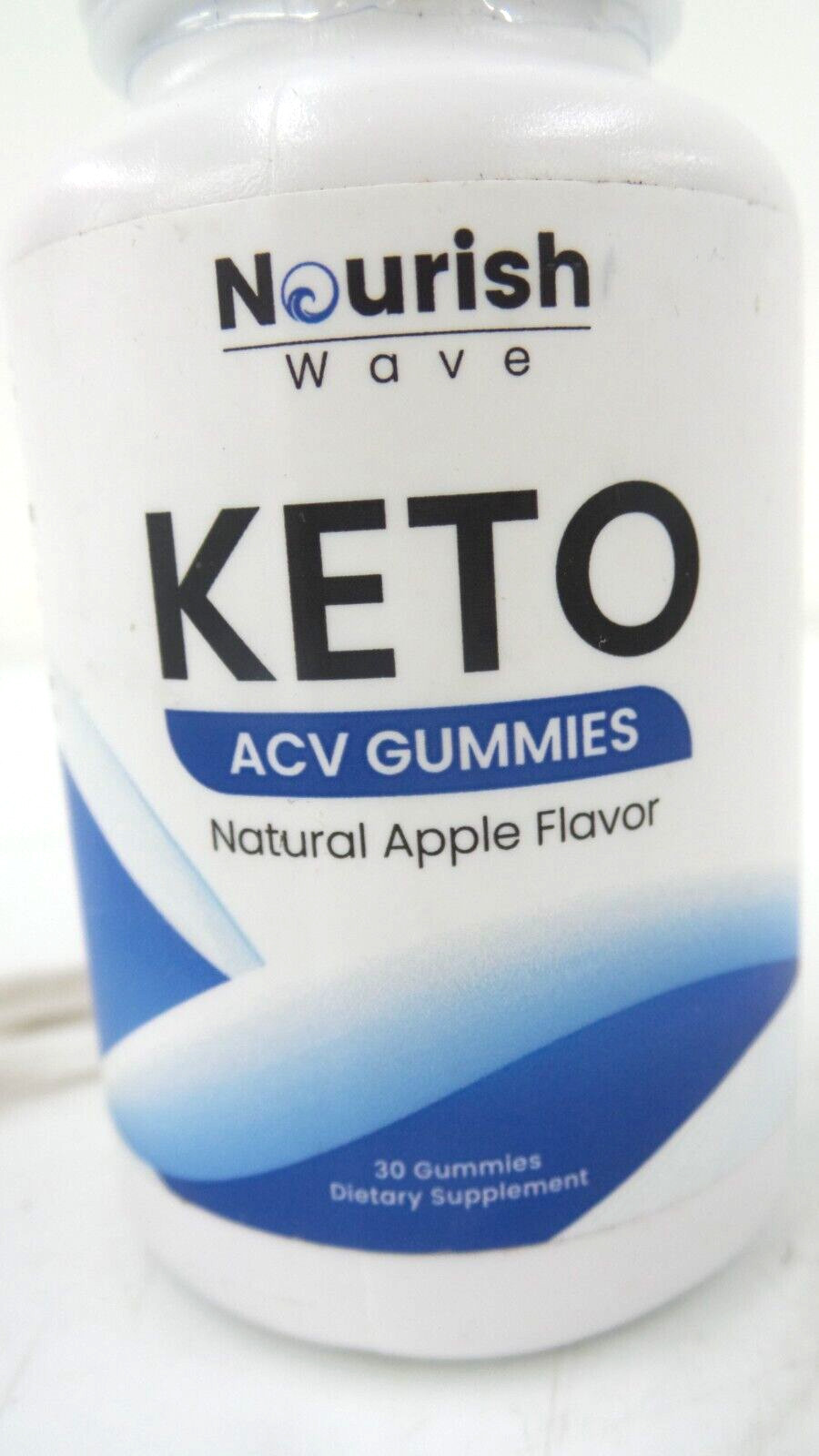 Nourish Wave KETO ACV GUMMIES Natural Apple Flavor 30 gummies Exp. 01/2026