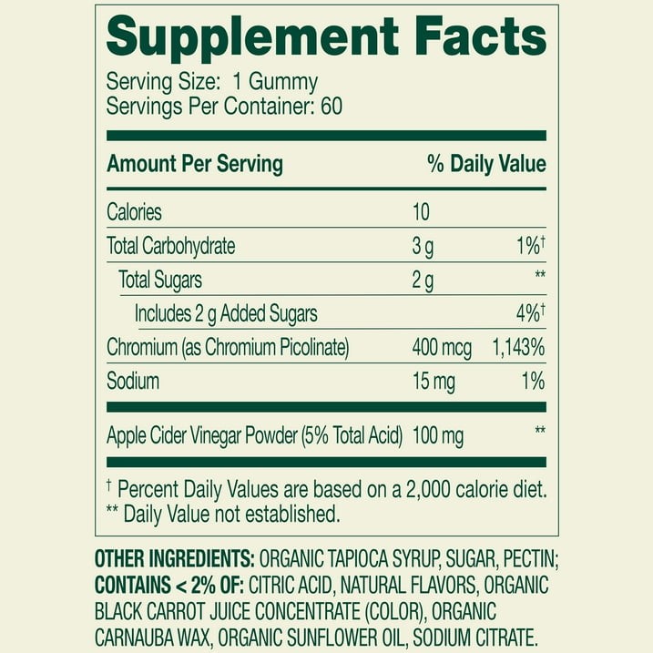 Spring Valley Weight Management Gummies Chromium Picolinate 400mcg 60 Count